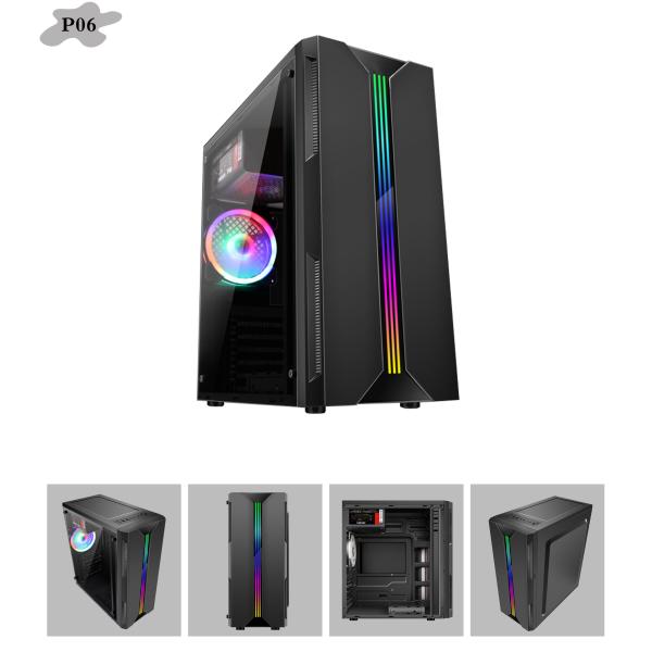 Микро- шкаф RGB компьютера C.P.U. ATX освещает 12CM с полностью акриловой панелью