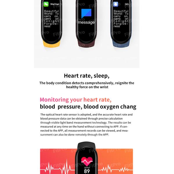 Wholesale Smartwatch Fitness Tracker Watch For Xiaomi Smartband Mi Band 6 5 Fitness Bracelet