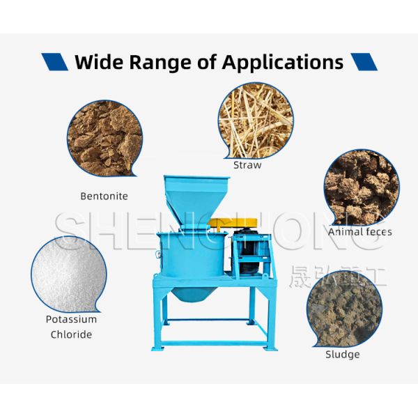 High Efficiency Fertilizer Crusher with Easy Operation and Low Noise for Organic Fertilizer Crushing