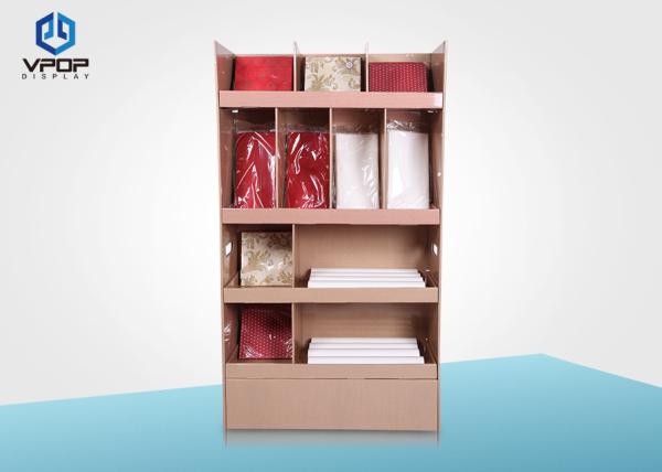 Durable Corrugated Floor Displays Gloss PP Lamination For Retail Clothes