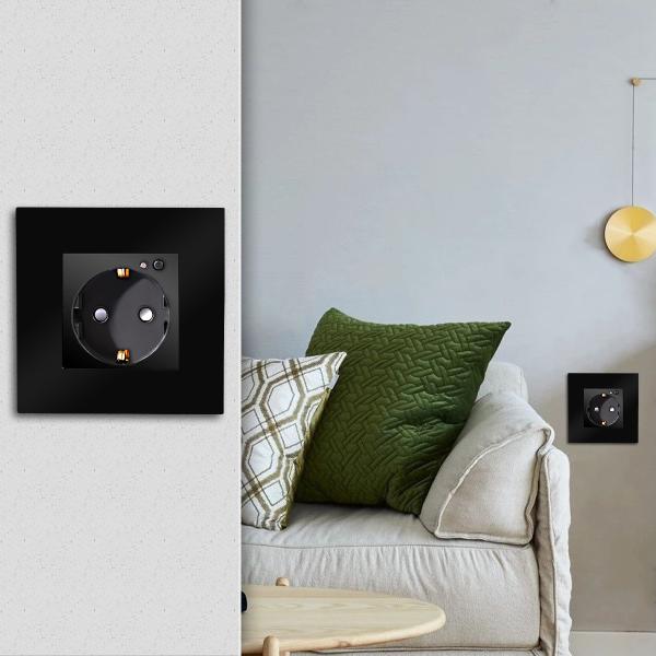 Bingoelec Smart Socket In-Wall Outlet Voice Control Google IFTTT Alexa With On/ Off Butto