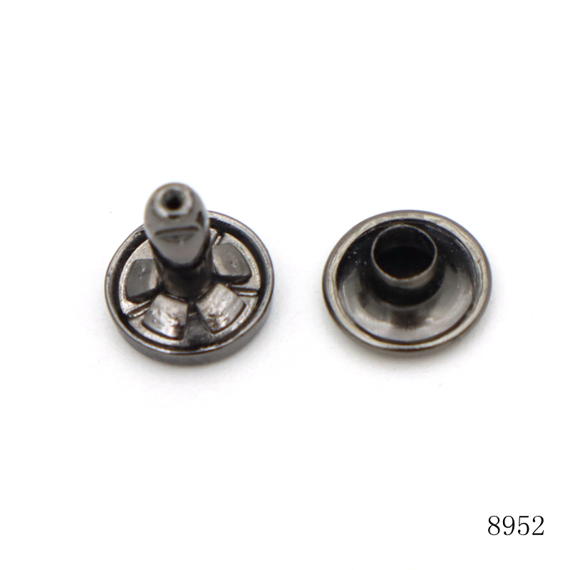 Bag Leather Metal Logo Rivet Quality Custom Logo Rivet Stud Doulbe Cap Rivet for Garment Hat 