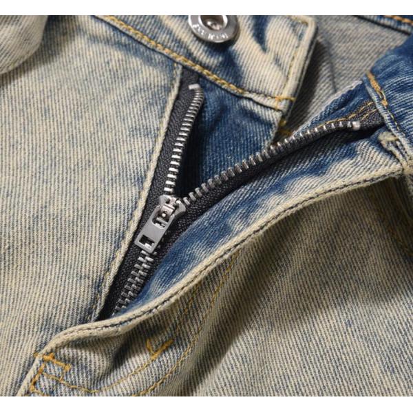 Джинсы кармана изготовленных на заказ людей производителей одежды Multi помыли огорченные свободные длинные брюки