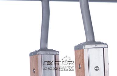 outdoor exercise equipments WPC materials based double bar with TUV certificates