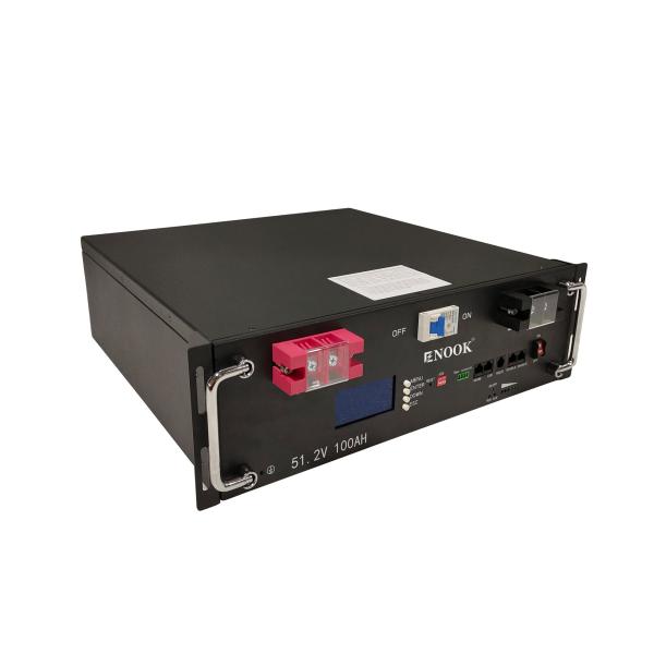 51.2V Black LiFePO4 Rack Mounted Server Batteries For Communication Backup Power