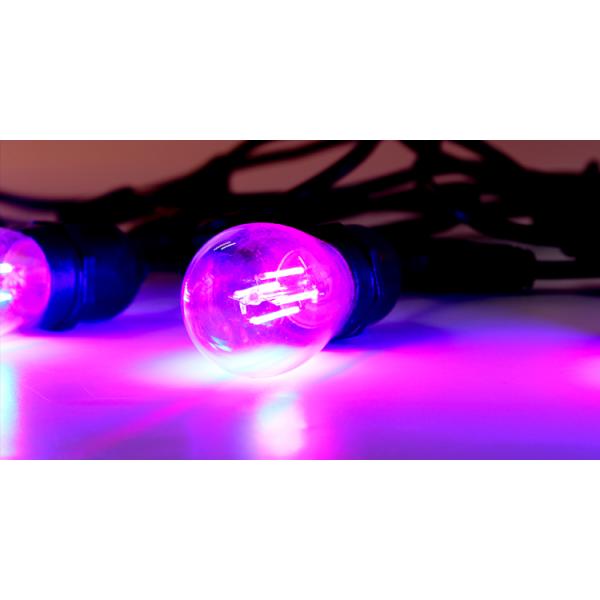 24ft 12 Bulb IP65 Waterproof Festoon Lighting Outdoor Garden Wedding Christmas Decoration S14 RGB LED Filament Bulb Light String