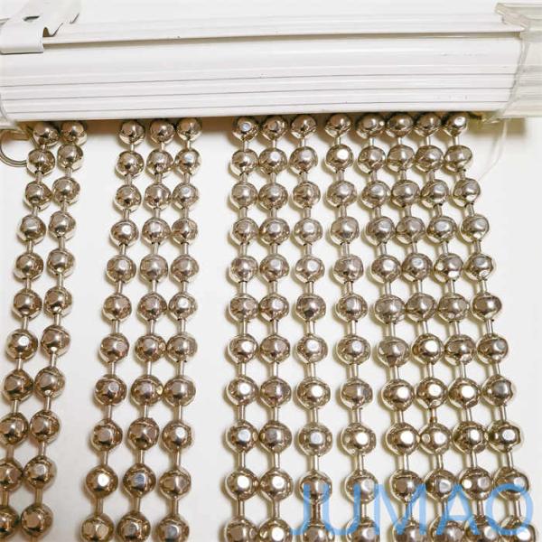 Cortinas de esferas metálicas cromadas para decoração de interiores Divisores de salas