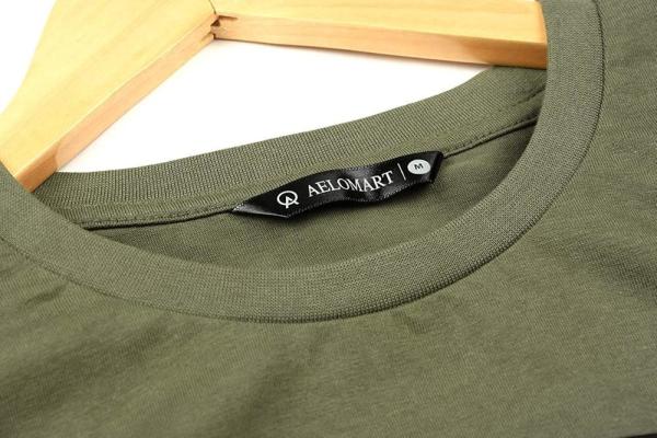 Solid Pattern Stylish Mens T Shirts Plain Dyed Technics Jersey Fabric Customized Color