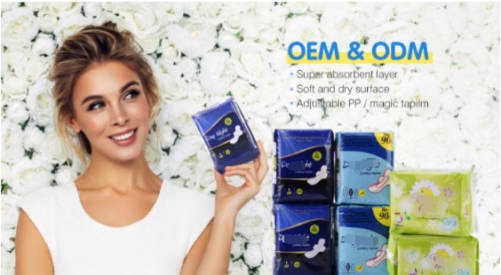 Deep Embossed Anti Leak Core Disposable Cotton Sanitary Napkin