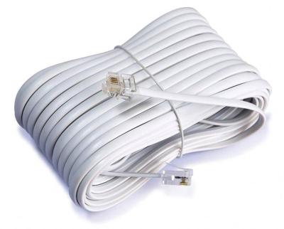Câble téléphonique spiralé RJ9 personnalisé 5 pieds, gaine en PVC noir
