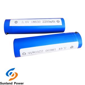 Батарея иона лития ICR18650 3.7V 2200mah цилиндрическая для бытовых техник