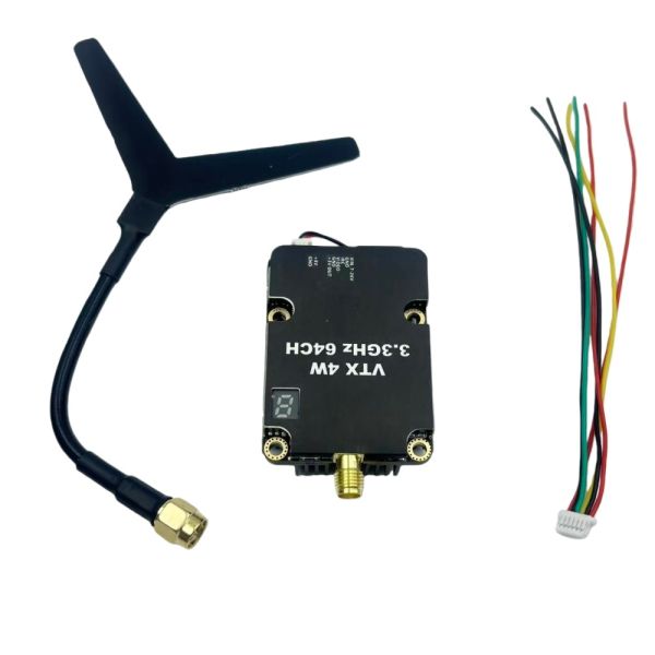 High-efficiency 64CH FPV VTX (Pit/2W/4W) with IRC, 7-26V Input & SMA Connector for Racing Drones