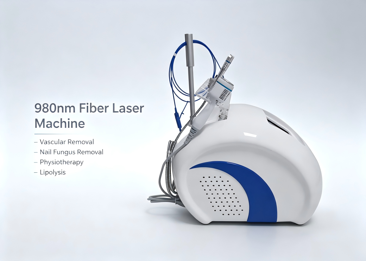 980nm Fiber Laser Beauty Machine for Multi Functional Treatment of Vascular Lesions Nail Fungus PainRelief and Lipolysis Therapy