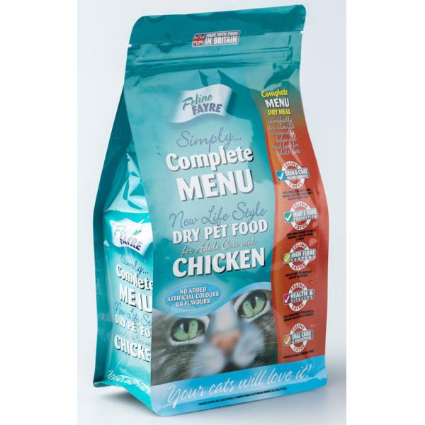 package dry plastic paper k resealable zipper flat bottom 10kg side gusset stand up packing pet food pouch