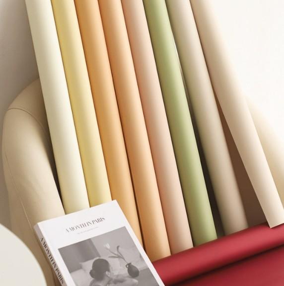 First love solid-color paper roll flower bouquet wrapping paper, waterproof flower art wrapping paper, single-color paper flower shop packaging material