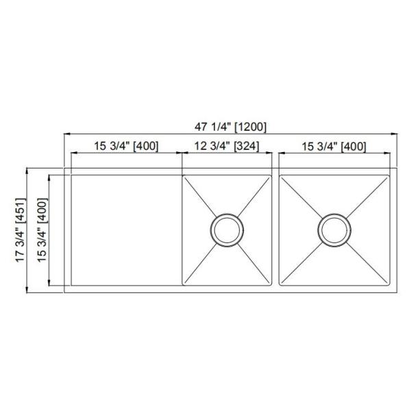 Прочная современная кухонная раковина стиля с датчиком панели 16 Драйнбоард толстым/современной кухонной раковиной