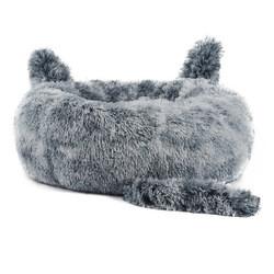 Cute Soft Plush Donut Pet Bed Cushion With Ear Tail