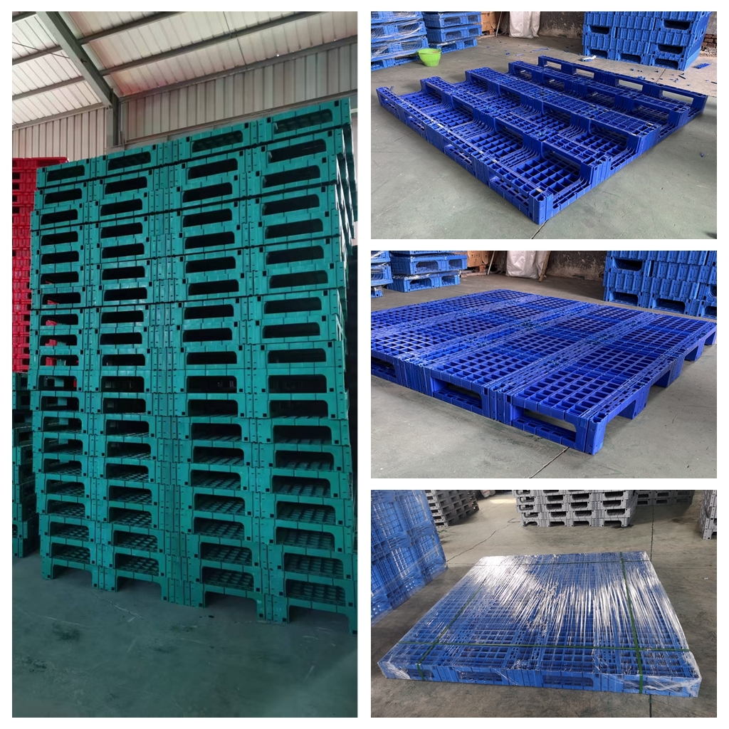 Custom Four Way Entry Modular Plastic Skid Pallet For Warehouse Storage