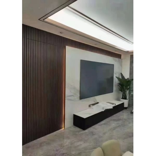 Glossy 24mm Interior WPC Wall Panel Flame Retardant Anti Warp
