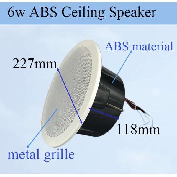 6 Inch Full Range Speaker 6W Ceiling Speaker Flush Mount ABS Material Hifi Good Sound