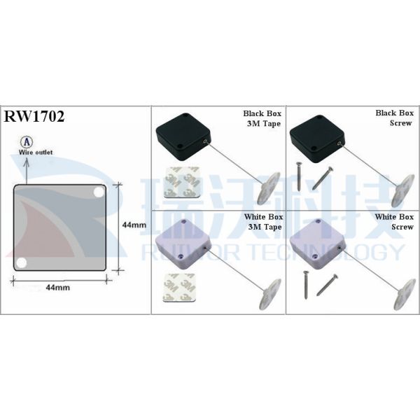 RW1702 Square Security Tether Plus Dia 30mm Circular Adhesive ABS Plate With High Quality And Low Price