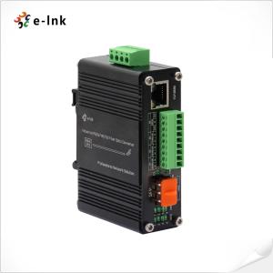Mini Industrial 10/100Base-T SFP Fiber Ethernet Media Converter with 1Ch RS232 /