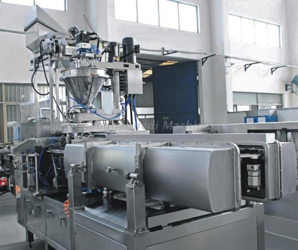 Multi Function Liquid Vacuum Packing Machine , Sachet Premade Pouch Filling Machine