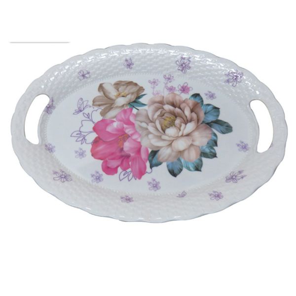 Customized Design 18 Inch Melamine Serving Tray Tableware Break Resistant