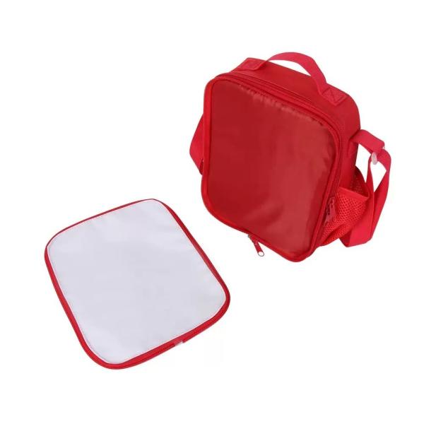 Custom Logo Sublimation Blank Insulated Lunch Tote Bag With Strap Heat Transfer Lunch Crossbody Bag Blanks