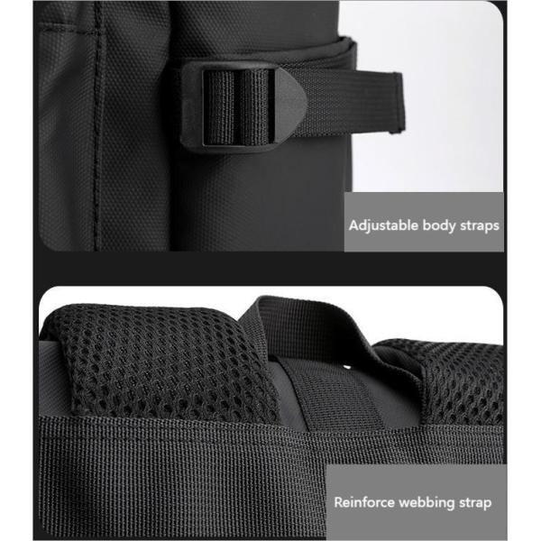 Высота 44 см. Черный рюкзак для деловых поездок для работы и колледжа