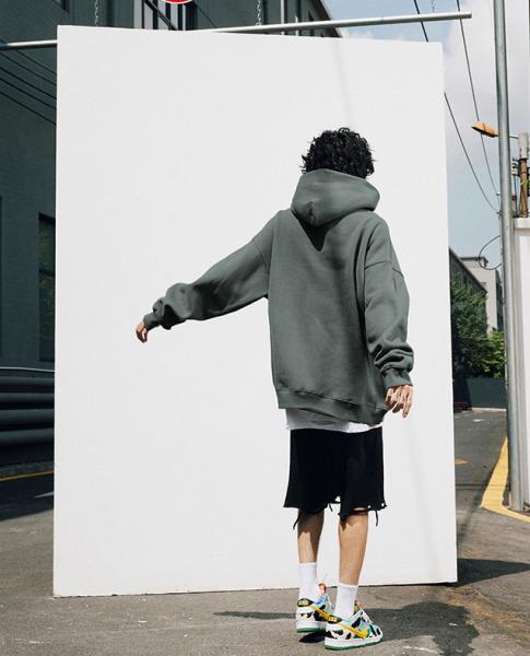 360gsm Plain White Pullover Sweatshirts 100% Cotton Oversized Blank Hoodies