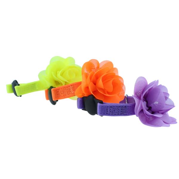 Adorable Flowers Pet Training Collars High Density Polyester Nylon Cat Collar