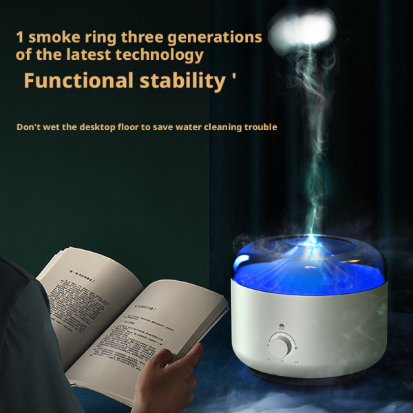 USB Powered Aroma Ultrasonic Humidifier With Humidistat Control RGB LED Lighting