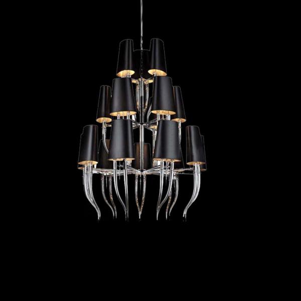 Pottery barn chandelier with Lampshade Art Iron Pendant lamp (WH-MI-48)