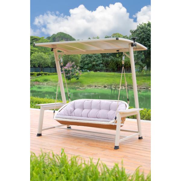 Metal Steel Frame Garden Double Swing Chair