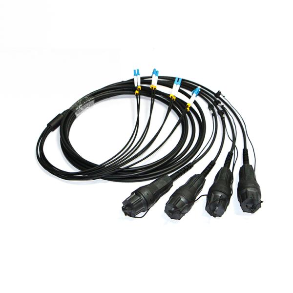 4 8 Core Fullaxs LC Patch Cord Optical Fiber 10M 20M 50M Low Insertion Loss