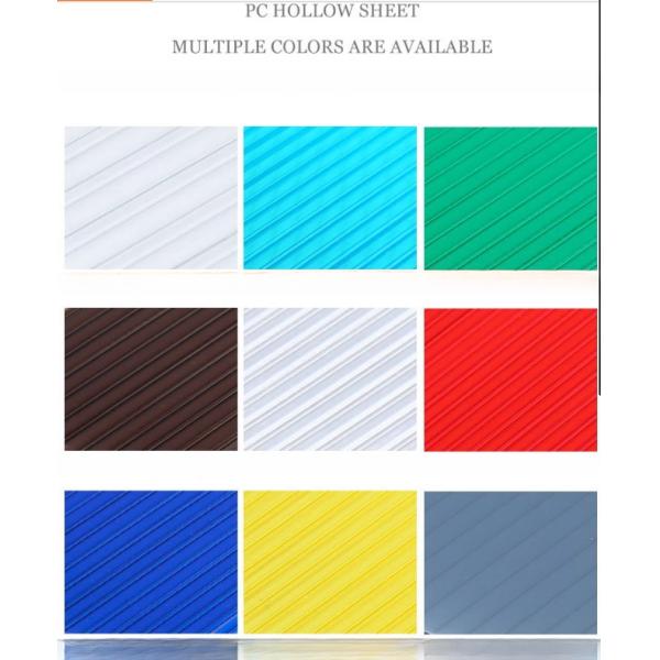 6mm-14mm Толщина PC Медоносные солнечные панели Полые листы для крыши