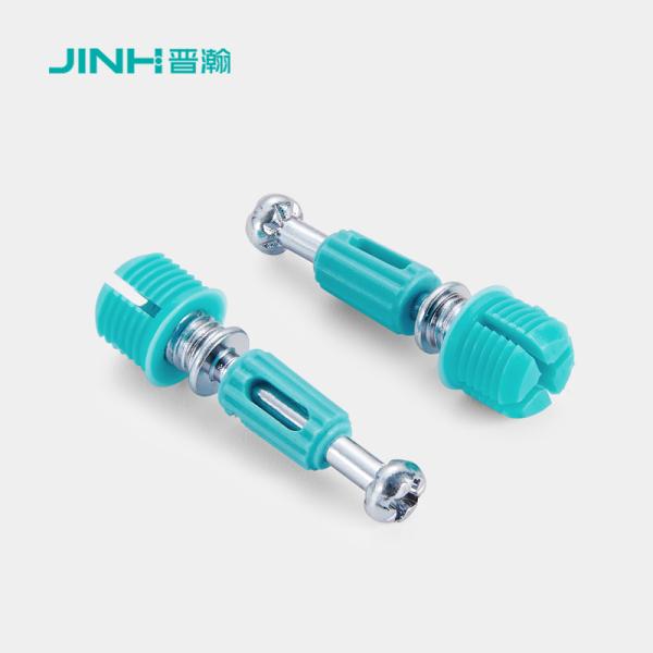 JH-2161 Ensemble de connecteurs à came, zingué bleu, goupille en acier au carbone étiré à froid, fixation sécurisée, couple jusqu'à 12 N pour meubles de panneaux de 15 mm