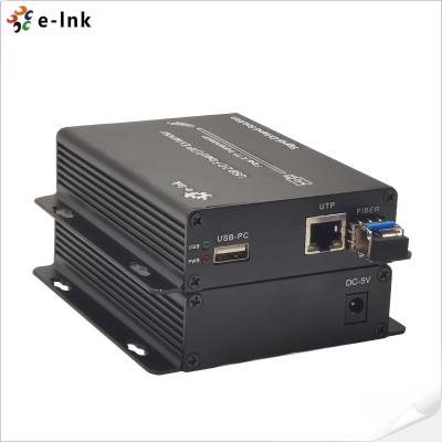 prolongamento da fibra ótica de 4-Port USB 2,0 com SFP Moudules