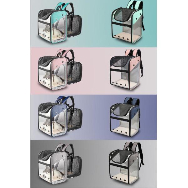 PVC Completely Transparent And Foldable Breathable Pet Travel Carrier Cat Backpack