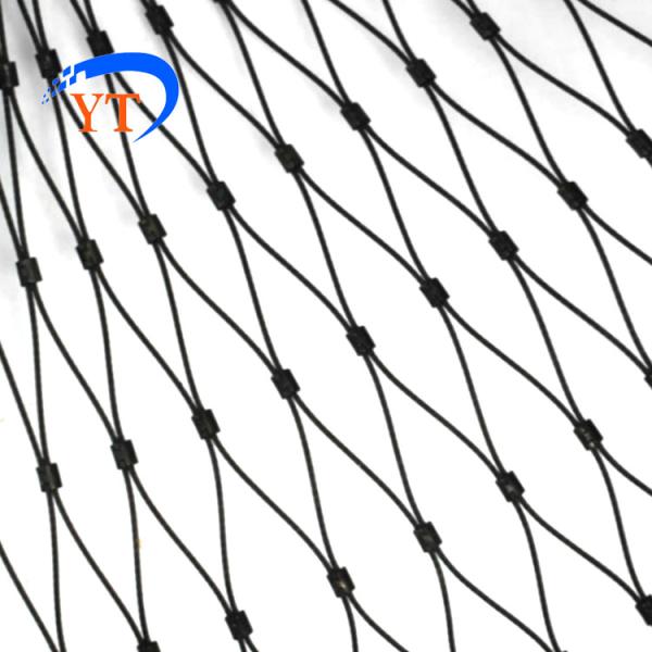 Flexible Black Oxide Wire Rope Mesh Of 304 316 316L Stainless Steel