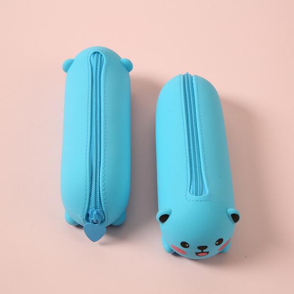 Красивое животное Силиконовый карандаш корпус Организатор Складный пакет водонепроницаемый косметический рюкзак