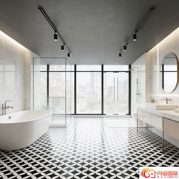 Cement Tile 200x200mm Elegance Unique Geometric Design Decoration Floor Wall Tile Customizable