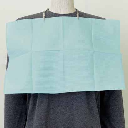 Waterproof Laminated PE Tissue 2ply Disposable Dental Bibs