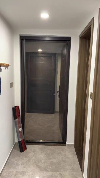 Fly Screen Door Aluminum Alloy  Barrier Free Screen Door Curtain Mesh Fiberglass
