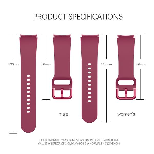 20мм Заменяющие браслеты Часовые ленты для Samsung GaLaxy Watch 4 5 44мм 45мм 10 цветов