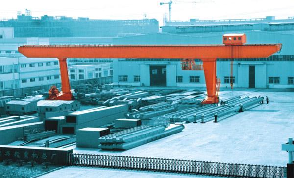 MDG50t - 40m - 20m Yard L - Shape Gantry Crane With A Running Surface Plate