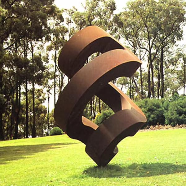 Escultura de acero de fabricación para la intemperie Escultura de metal para paisajes Abstracto Escultura de acero corten para la decoración del jardín