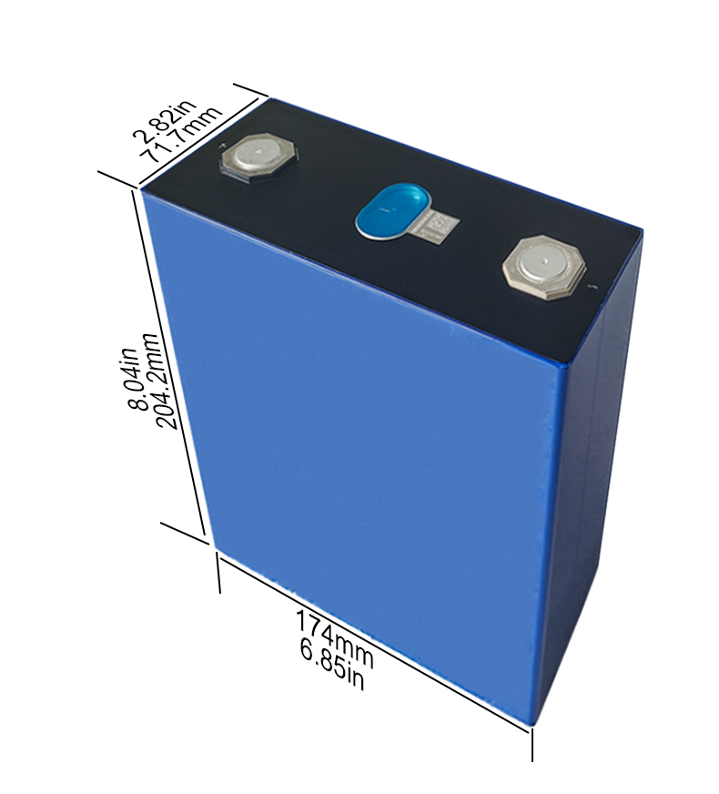 3.2V 334Ah LiFePO4 Battery Cell Prismatic Deep Cycle Lithium Iron Phosphate for DIY Solar RV Marine Golf Cart Storage
