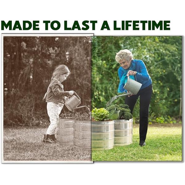 Galvanized Raised Garden Beds Outdoor Planter For Gardening Vegetables 3*3*1 Ft Irregular Sharp Metal Garden Box(Sliver)